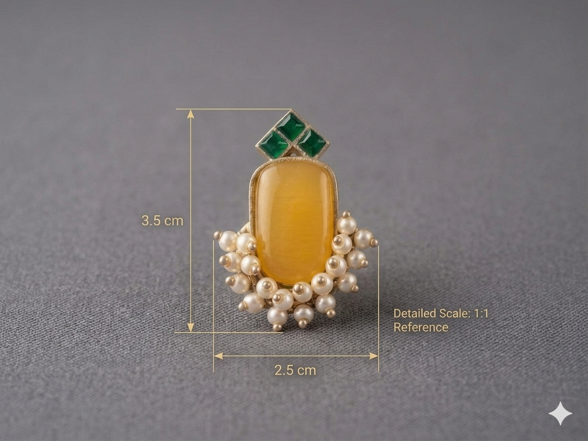 Ganga Yamuna - Drop Stud Earings