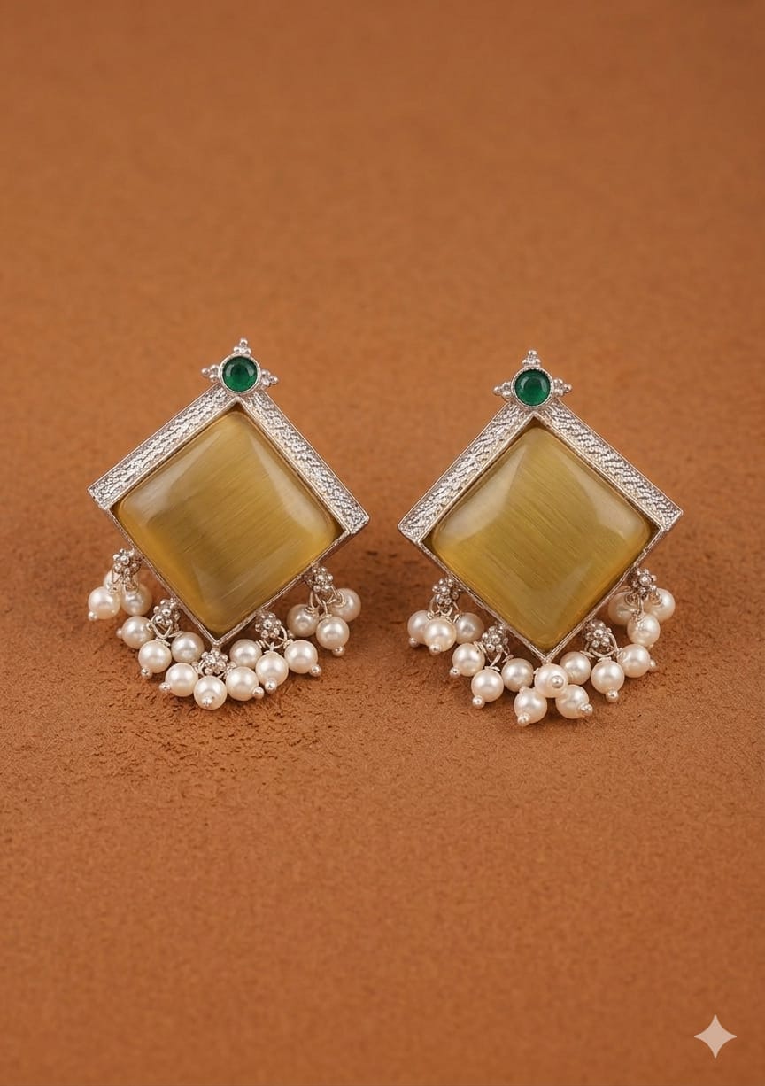 Chatpate Chakor Studs – Honey Gold Edition