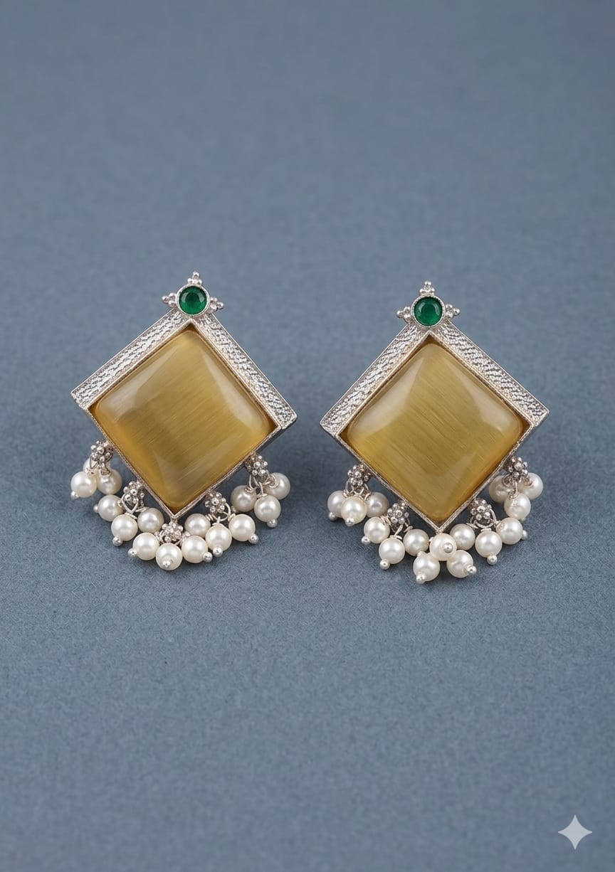 Chatpate Chakor Studs – Honey Gold Edition